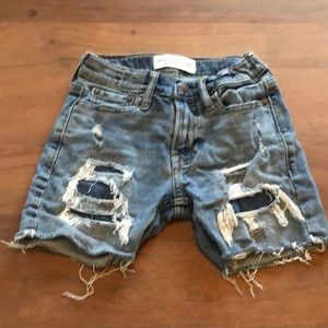 Boys abercrombie kids Distressed Jean Shorts